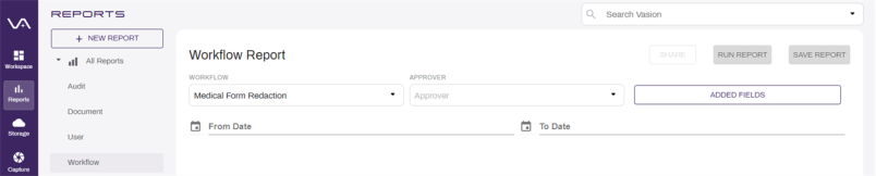 Workflow report.