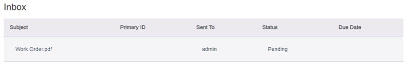 Signature inbox.