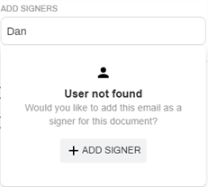 Add Signer option.
