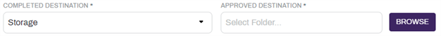 Document destination storage option.