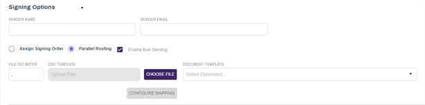 Enable bulk sending option checked.