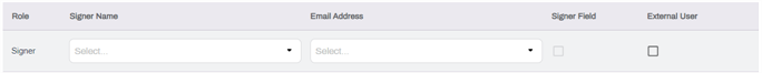 Associate signer with the email field.