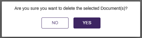 Delete document confirmation.