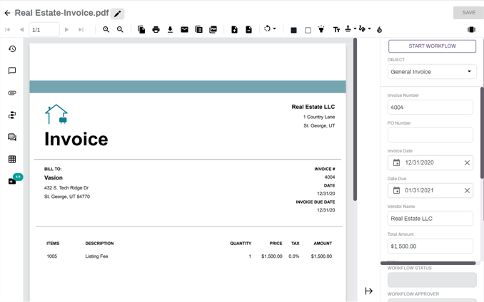 Document details.