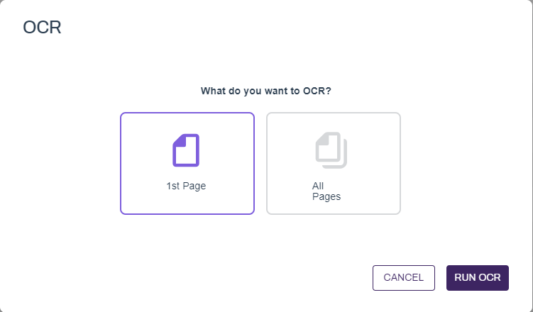 OCR modal.