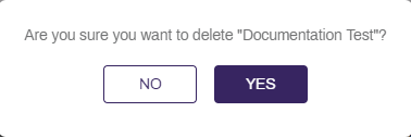Document template deletion confirmation.