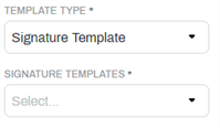 Signature & template type. Signature & template type.