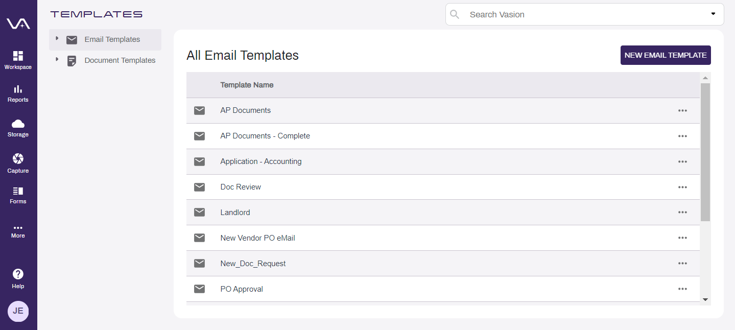 Templates app.