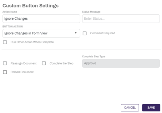 Ignore changes in form view custom button configuration.