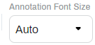 Annotation font size selection.