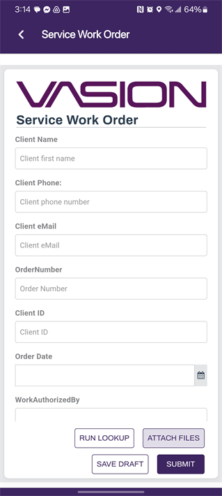 File attached to a form