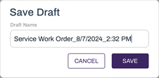 Save Form Draft modal