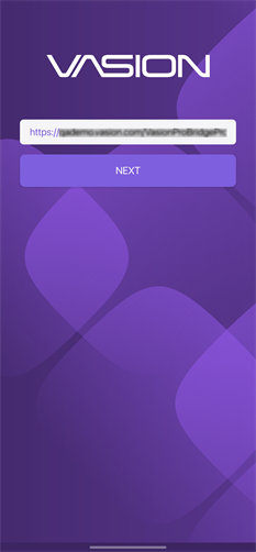 Enter instance URL screen.