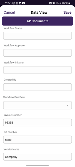 Data View