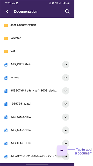 Subfolder content