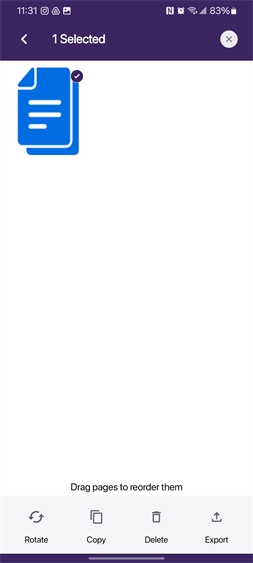 Add document screen