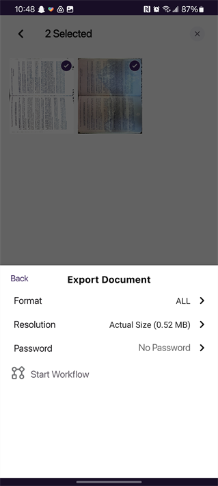 Select Upload to option