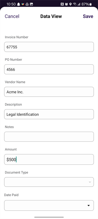 Save object data