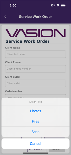 Select the source of the file