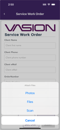 Select the source of the file