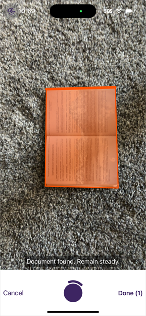 Finish document capture