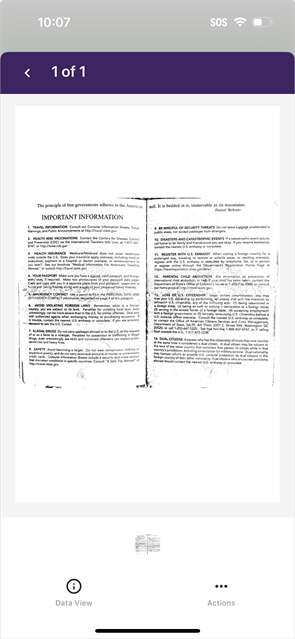 Uploaded file shown in Storage