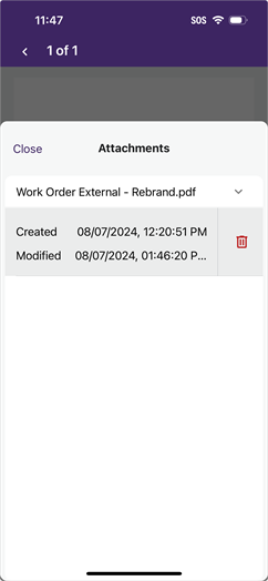 File attachment details