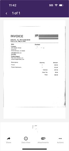 Storage document view