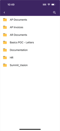 Parent folder list