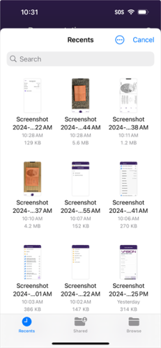 Browse device files