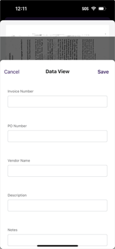 Enter object data