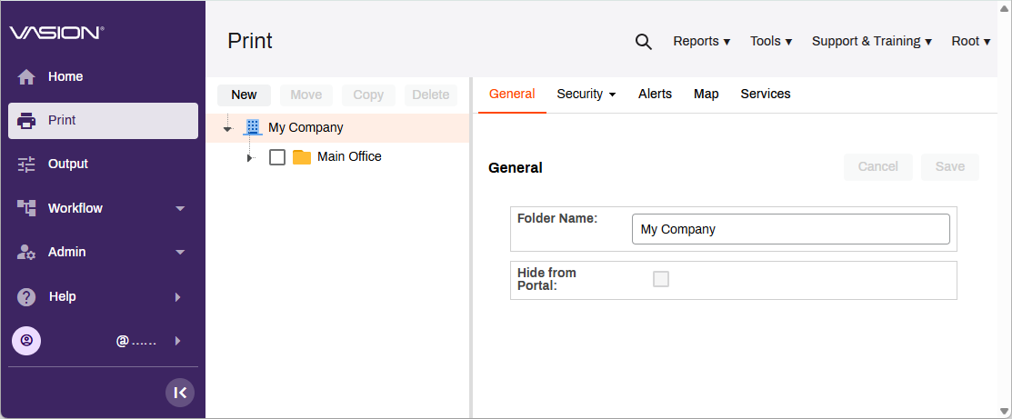 PrinterLogic window showing Admin Console. PrinterLogic window showing Admin Console.