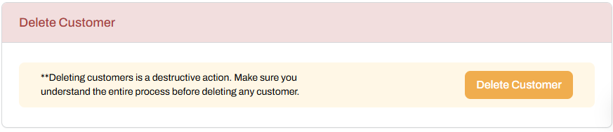 Delete customer bar and button.
