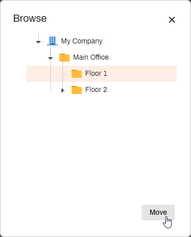 Admin Console showing Browse modal. Admin Console showing Browse modal.