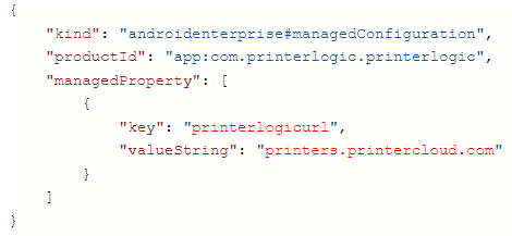 JSON code snippet. Example of the JSON code for Android.