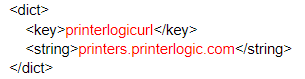 XML Code snippet. Example of the XML code for the app configuration.