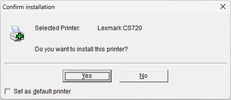 Confirm Installation modal. Confirm Installation modal.