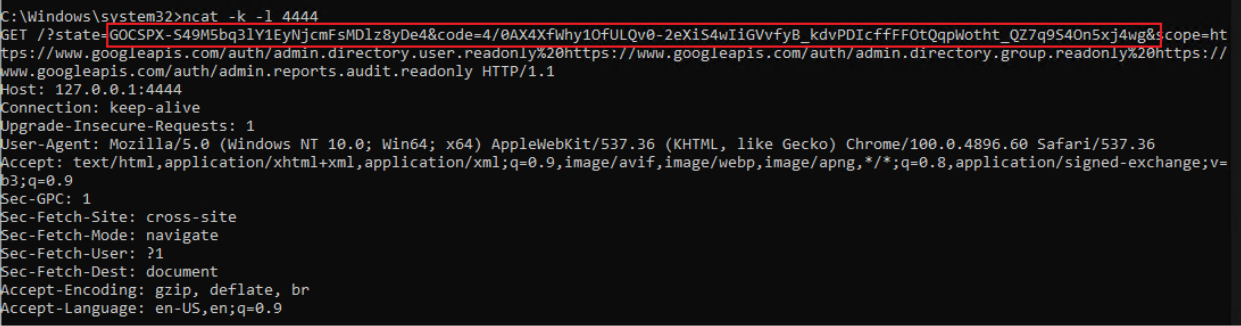Terminal window showing command has run and State equals value. Terminal window showing command has run and State equals value.