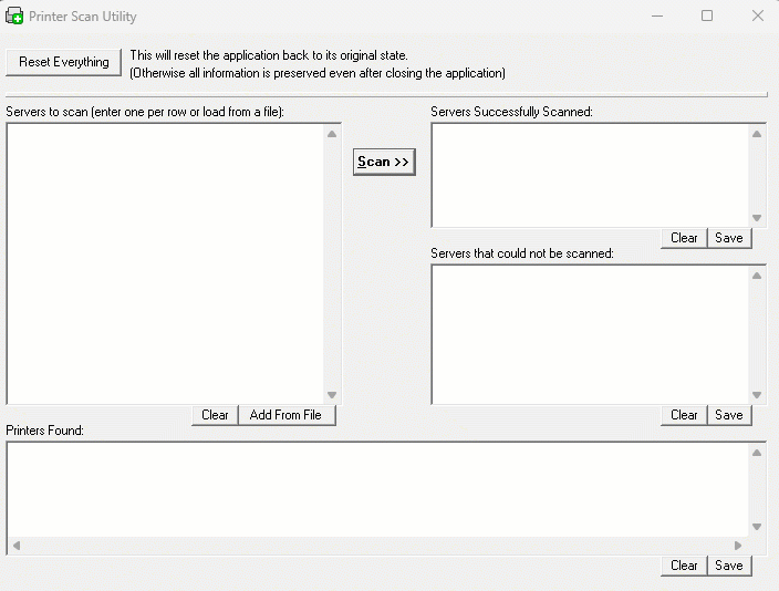 Printer Scan Utility showing scan process.