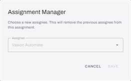 Vasion Automate showing Assignment Manager modal. Vasion Automate showing Assignment Manager modal.