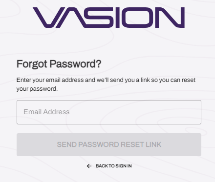 Reset password option. Reset password option.