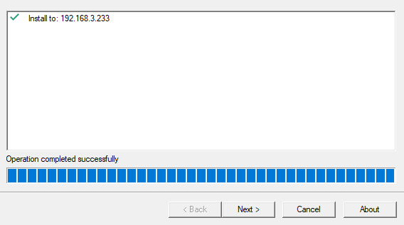 "Add-on Application installer" window showing CPA installed successfully. "Add-on Application installer" window showing CPA installed successfully.