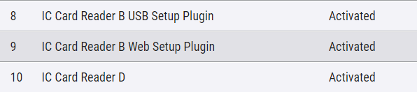 Printer showing card reader plug-ins. Printer showing card reader plug-ins.