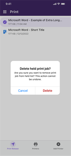Delete hel print job? confirmation modal. Delete hel print job? confirmation modal.