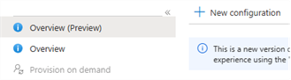 New Configuration button in application overview. New Configuration button in application overview.