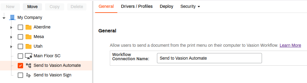 Send To Workflow object in the Admin Console.