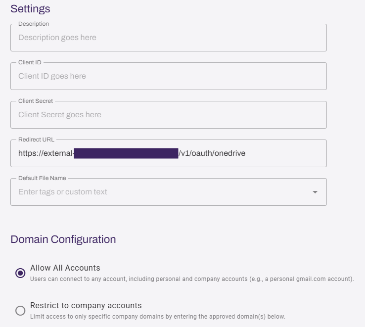 Admin Console showing Settings page. Admin Console showing Settings page.