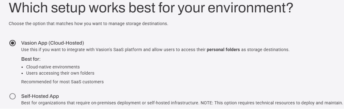 Admin Console showing App Type page. Admin Console showing App Type page.