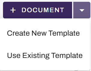 Sign page showing expanded + Document menu. Sign page showing expanded + Document menu.