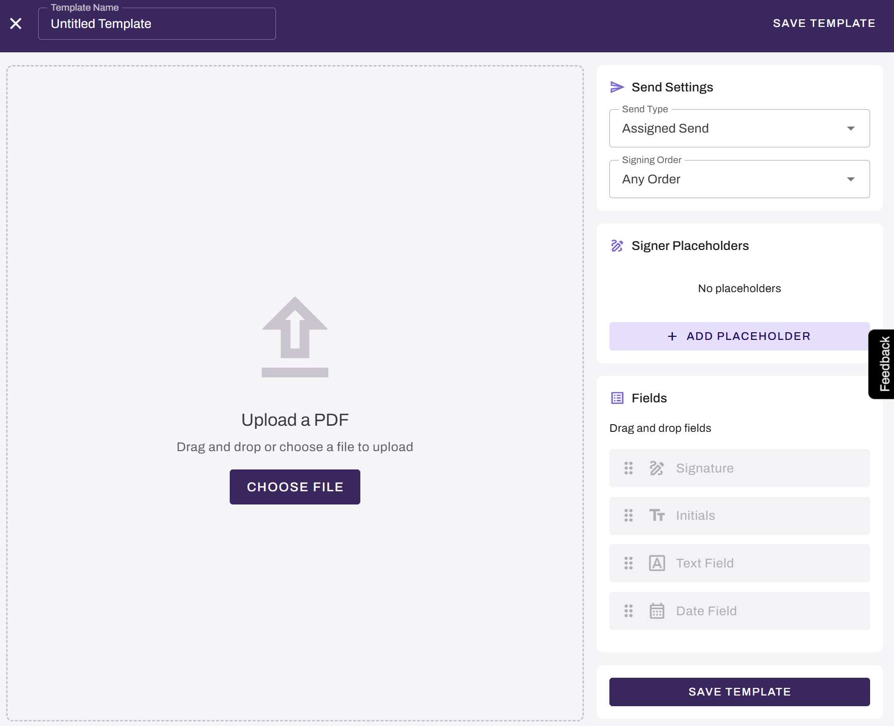 Sign showing template builder. Sign showing template builder.
